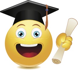 emoticon graduation face